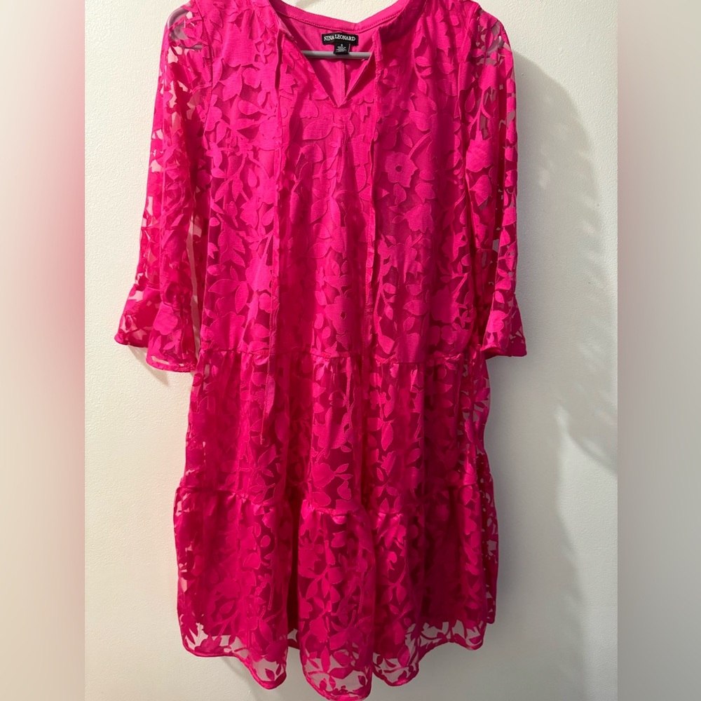 Nina Leopard pink dress size small